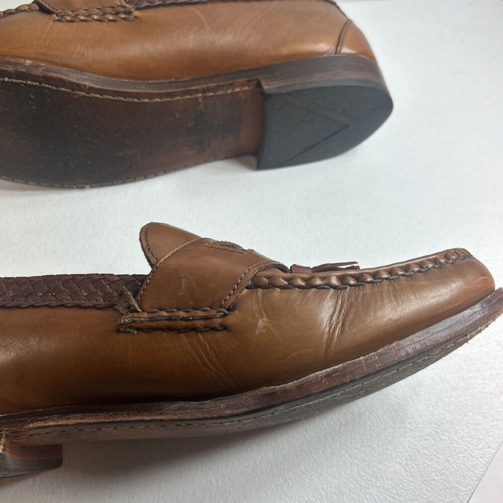 Allen Edmonds Men’s Shoes Size 10.5 EEE Tassel Loafers USA Made Brown Braided - Picture 5 of 12